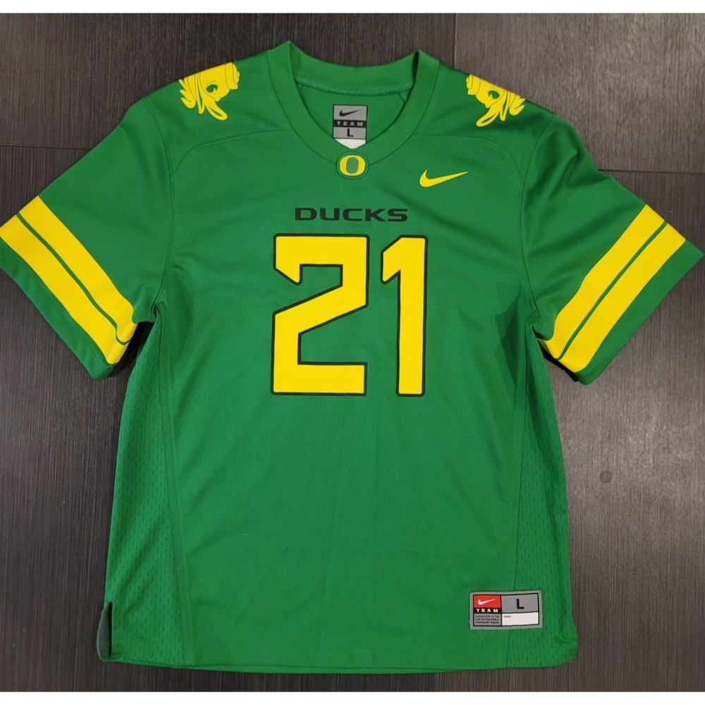 Oregon Ducks jersey #21 Boys Large Nike Vinatge excellent shape Game Day apparel